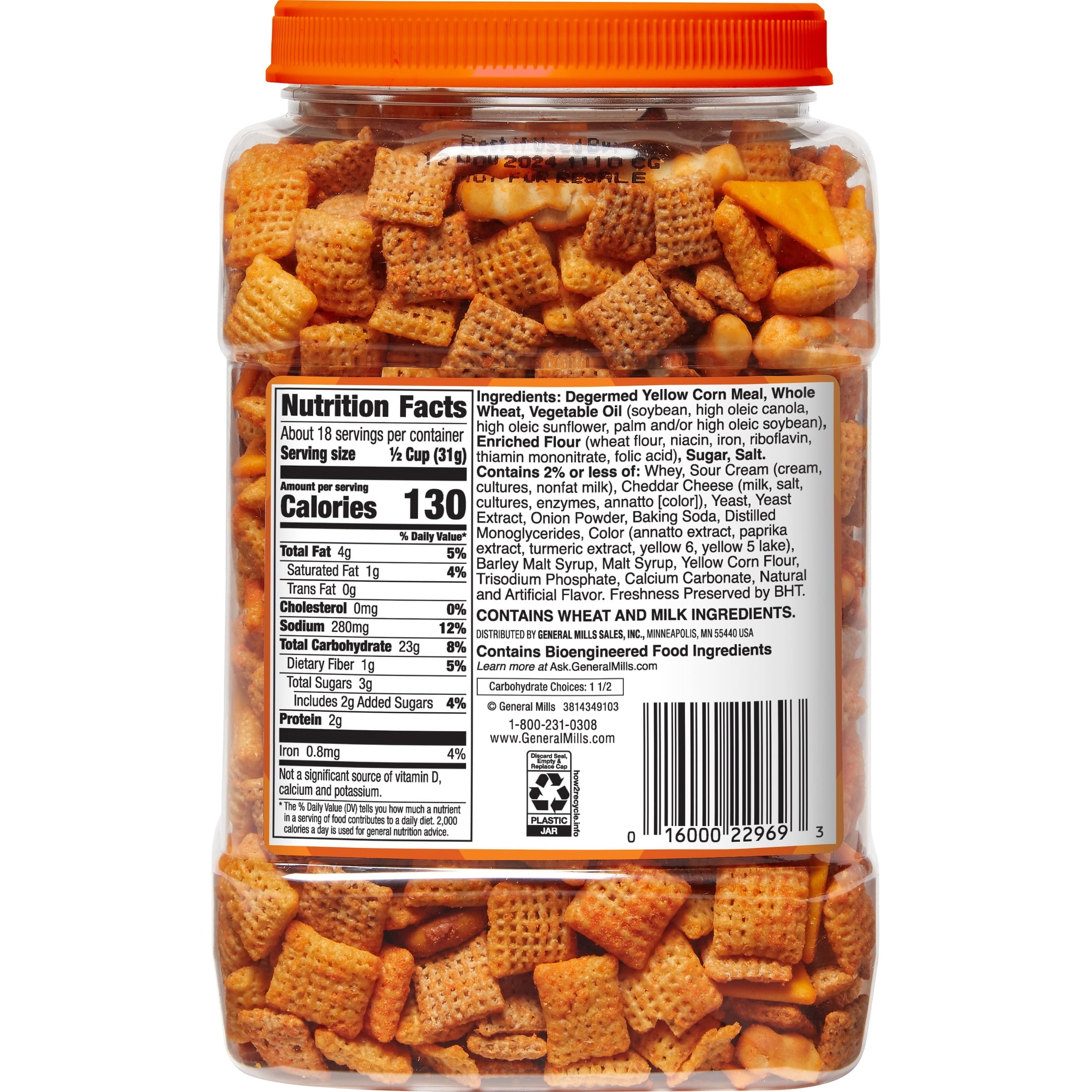 Chex Mix Cheddar Snack Mix, Salty Snacks Tub, 20 oz — grocery product, view 10