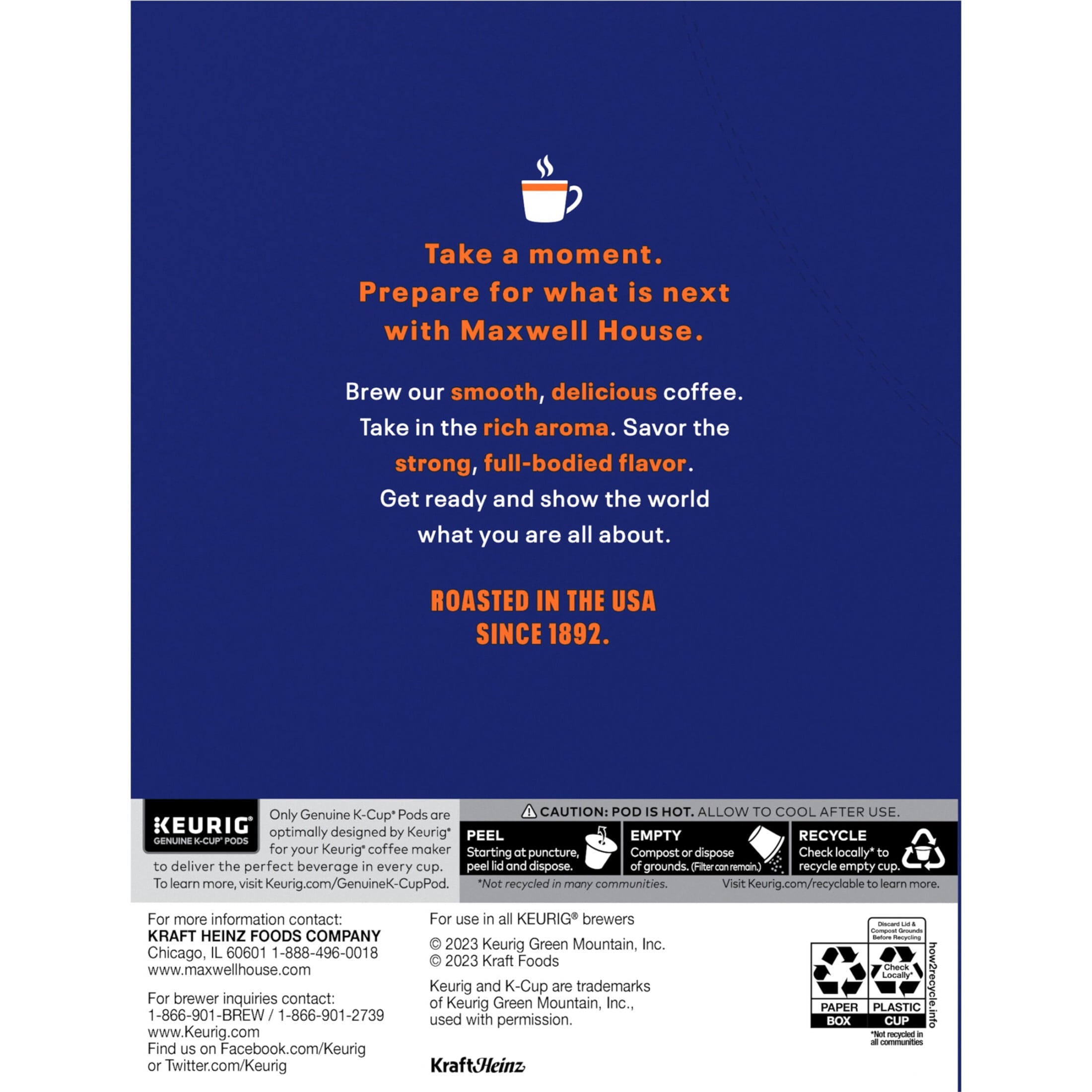 Maxwell House Smooth Bold Roast Coffee K-Cup Pods, 24 ct Box — coffee and drinks product, view 9
