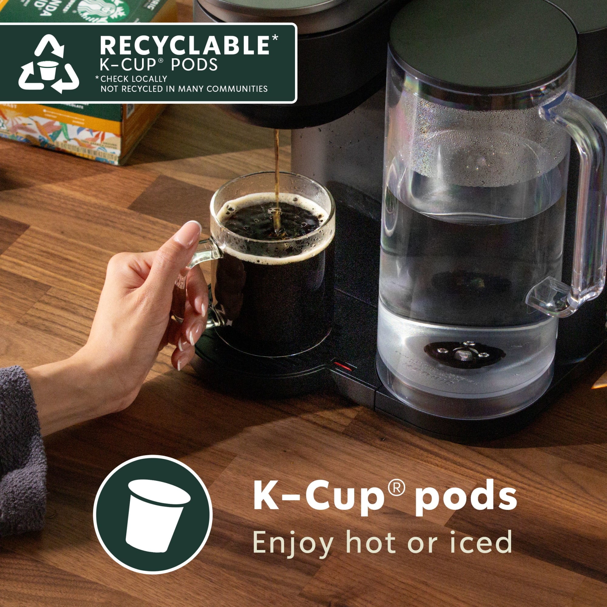 Starbucks Brown Sugar Cinnamon, Hot or Iced Coffee, Flavored K-Cup Coffee Pods, 22 Count — coffee and drinks product, view 2