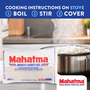 Mahatma Enriched Extra Long Grain White Rice, 20 lb Bag — grocery product, view 3