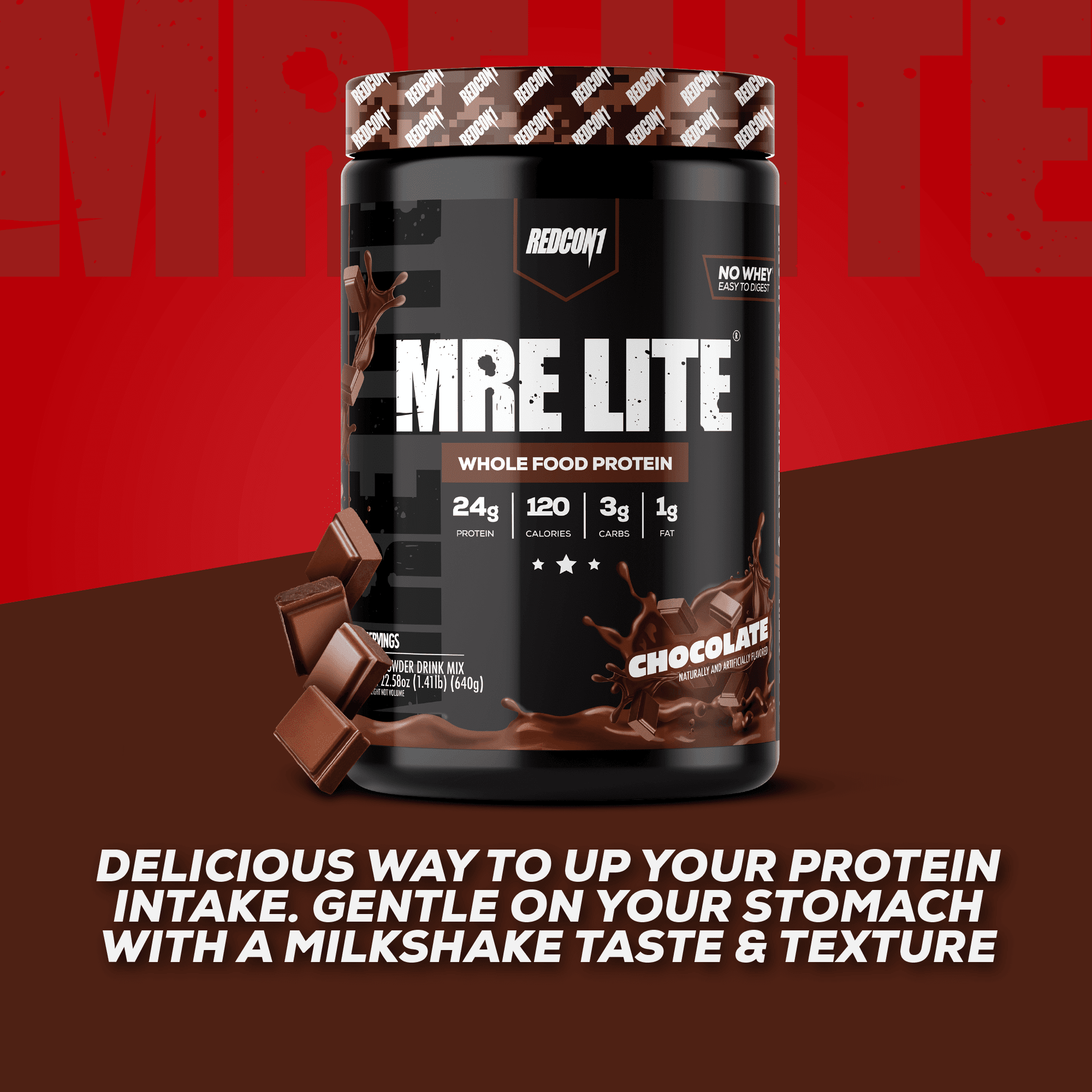 REDCON1 MRE Lite Whole Food Protein Powder, Chocolate — sports nutrition product, view 7