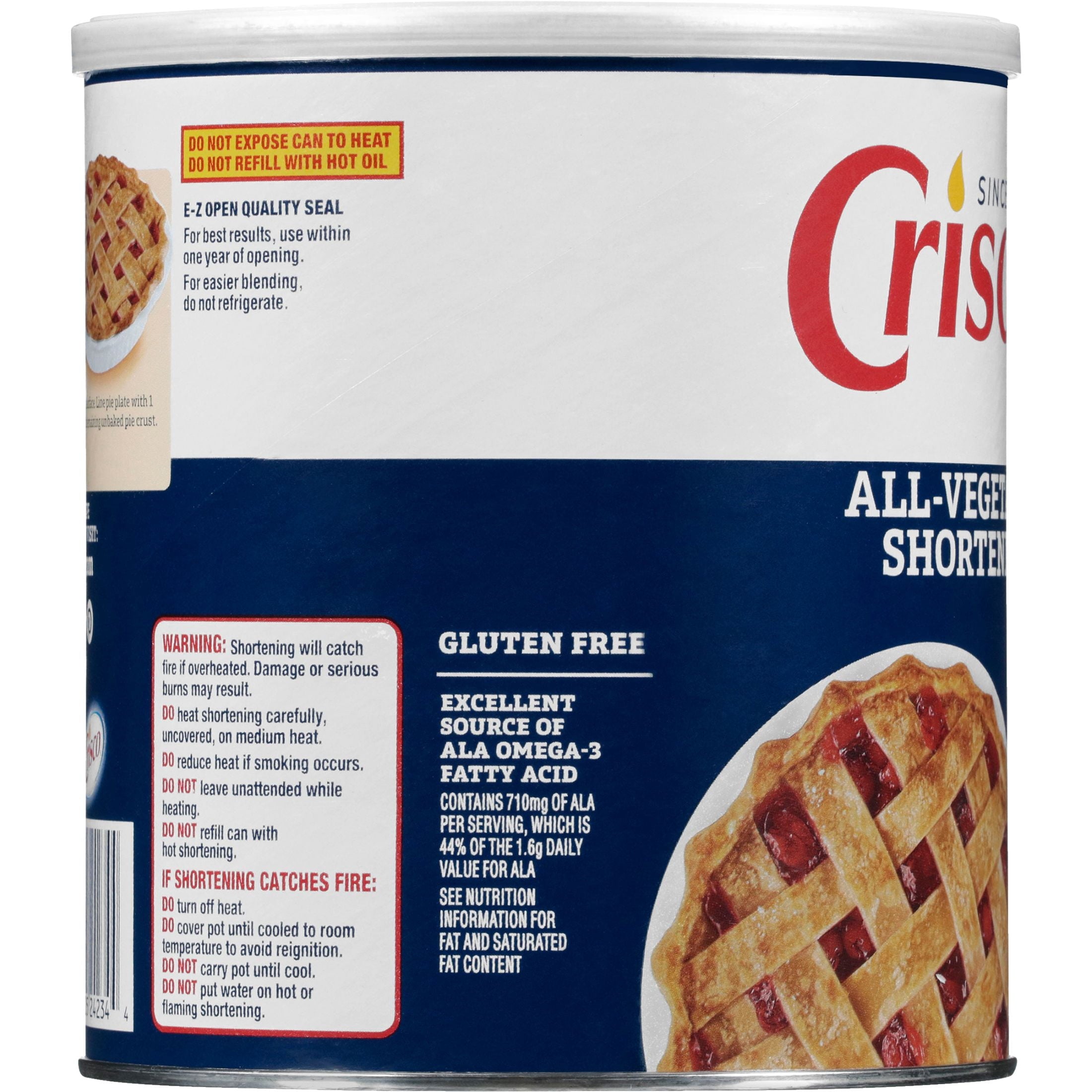 Crisco All-Vegetable Shortening, Gluten Free Shortening, 48 oz Resealable Can — grocery product, view 9