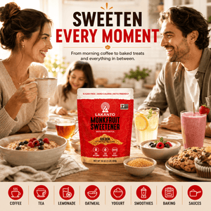 Lakanto Golden Monk Fruit Sweetener - Raw Cane Sugar Substitute, Zero Calorie, Keto Diet Friendly — grocery product, view 5