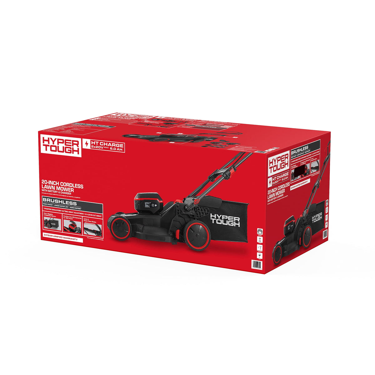 Hyper Tough 2x20V 20 in Cordless Brushless Push Lawn Mower - image 2 of 6
