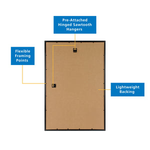 Mainstays – 20x30 Picture Frame – Black Rounded Profile Wall Photo Frame — home and garden product, view 4