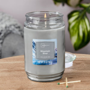 Mainstays Single-Wick Scented Glass Jar Candle, Mountain River, 20oz. — home and garden product, view 5