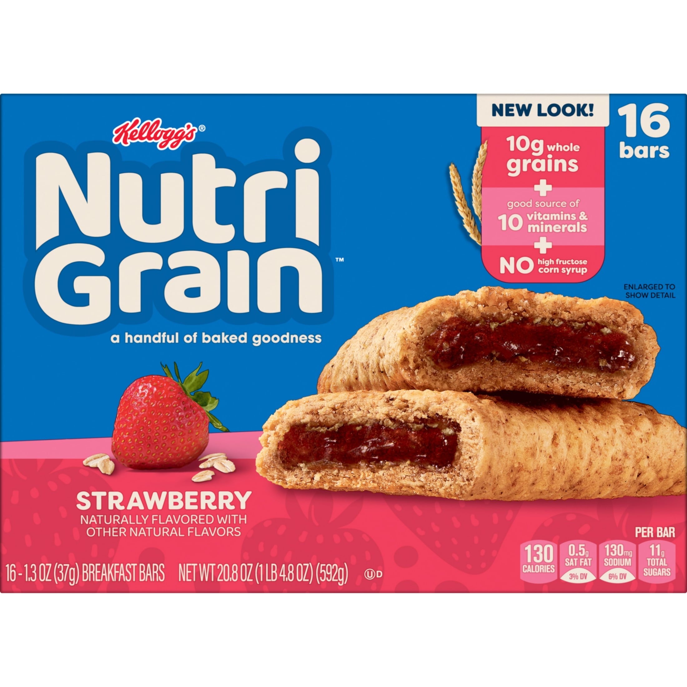 Nutri-Grain Breakfast Bars, Made with 10g Whole Grains, Snack Bars, Strawberry, 20.8oz Box — grocery product, view 10