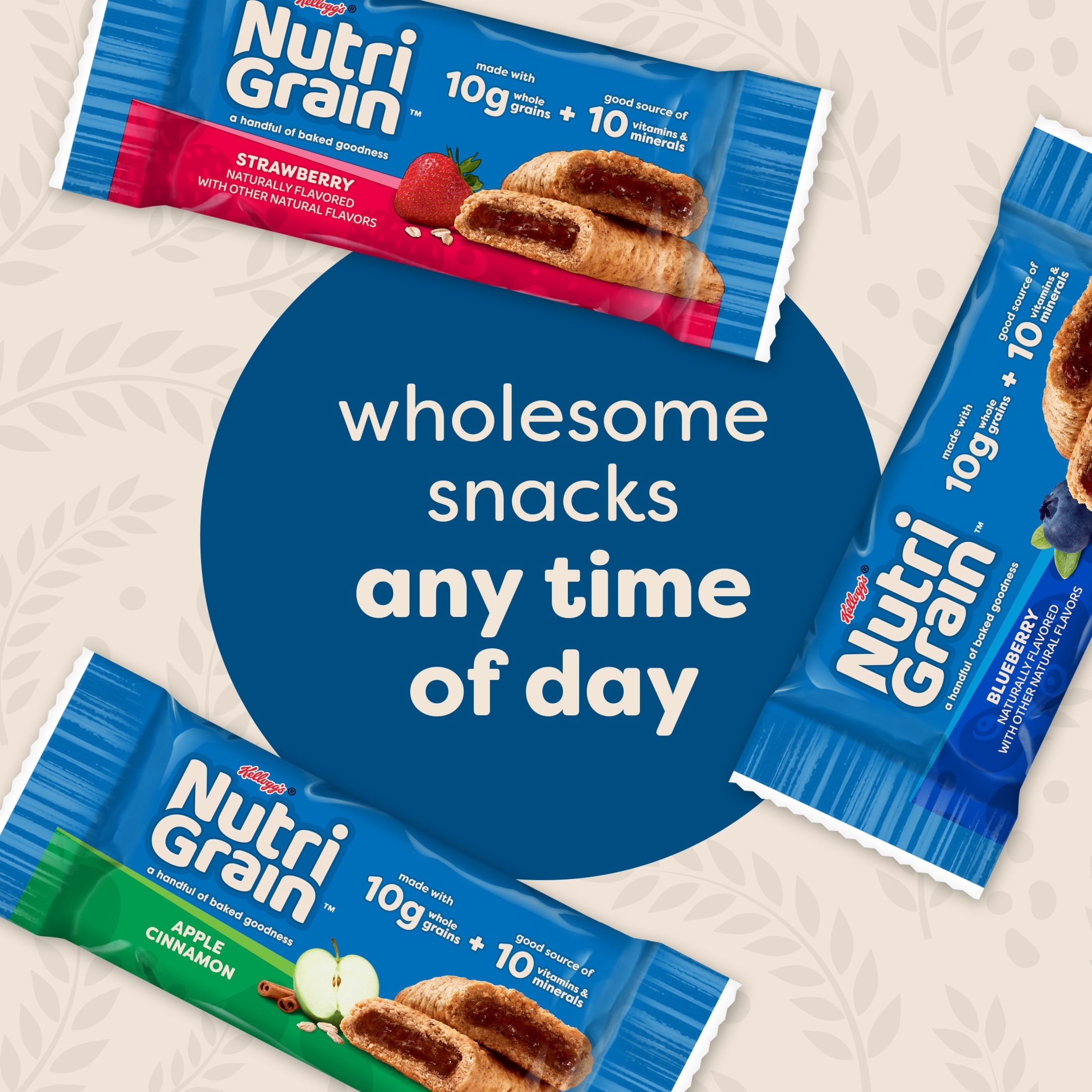 Nutri-Grain Breakfast Bars, Made with 10g Whole Grains, Snack Bars, Strawberry, 20.8oz Box — grocery product, view 9