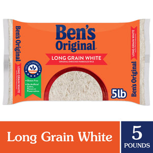 BEN'S ORIGINAL Enriched Long Grain White Rice, Parboiled Rice, 5 LB Bag — grocery product