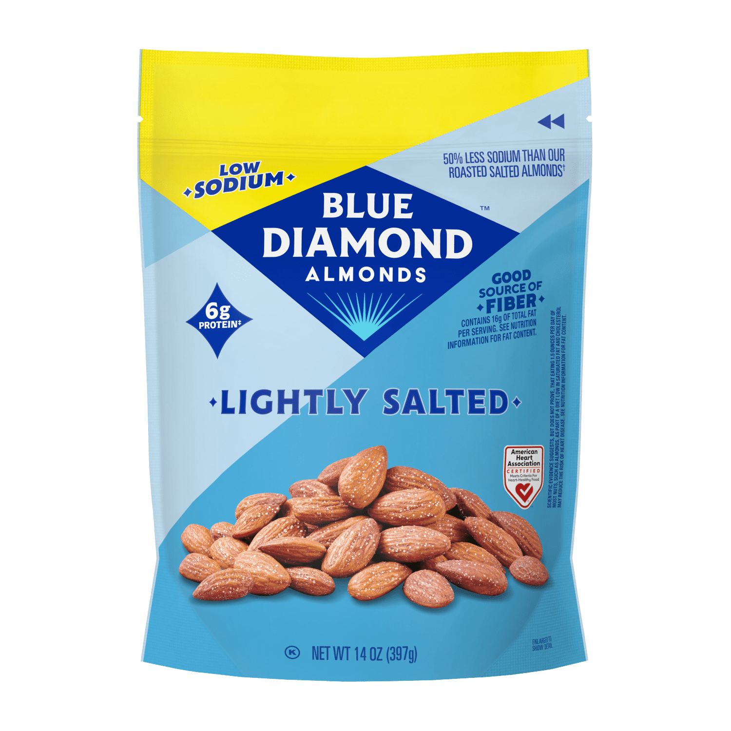 Blue Diamond Almonds, Lightly Salted Low Sodium Snack Nuts For Gluten Free Snacking, 14 oz. — grocery product