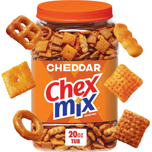 Chex Mix Cheddar Snack Mix, Salty Snacks Tub, 20 oz — grocery product