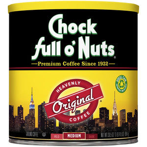 Chock Full o'Nuts Heavenly Coffee Original Medium Roast Ground Coffee Can 30.5 oz — coffee and drinks product
