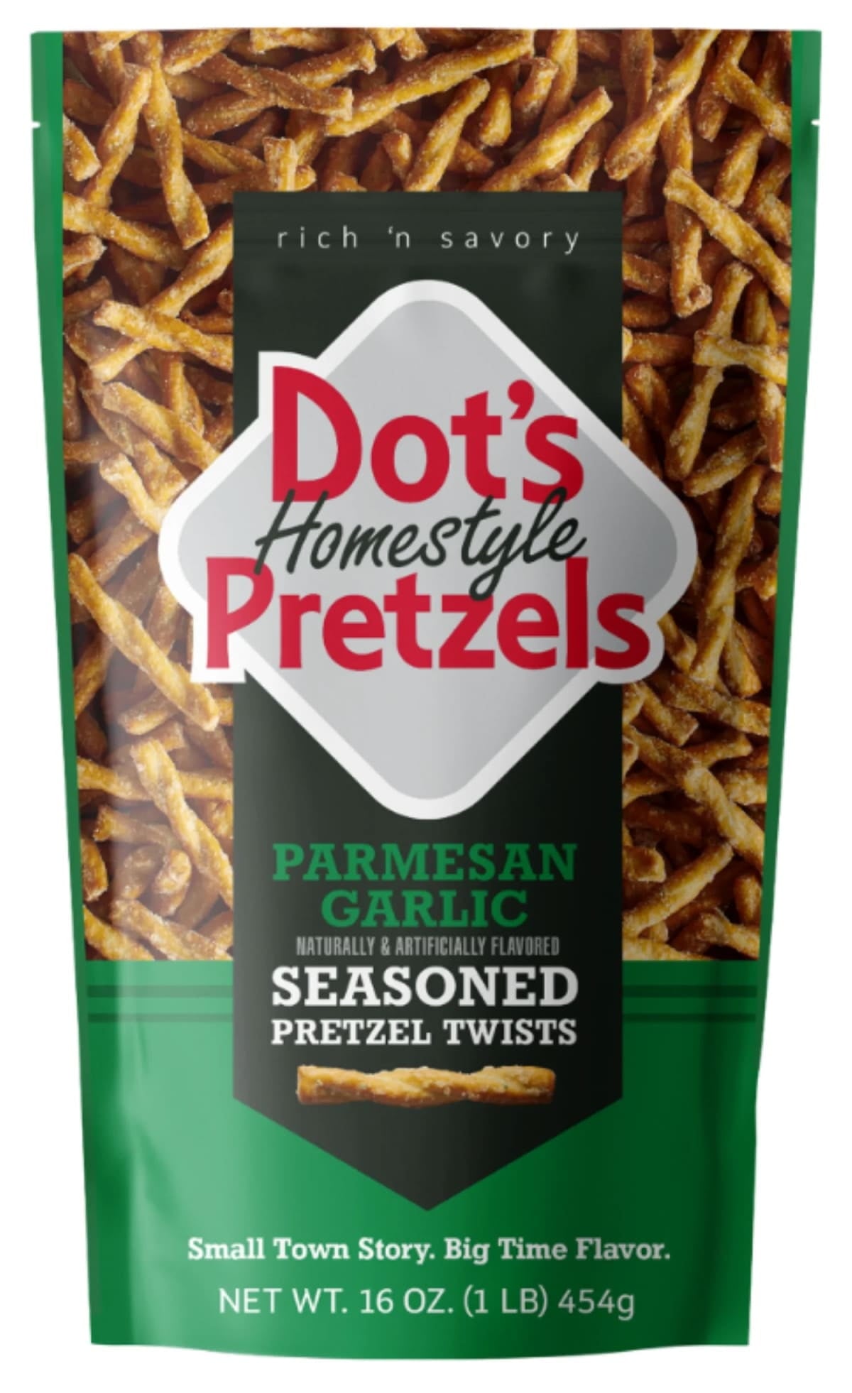 Dot's Pretzels Parmesan Garlic Seasoned Pretzel Twists Snack, 16 oz — grocery product