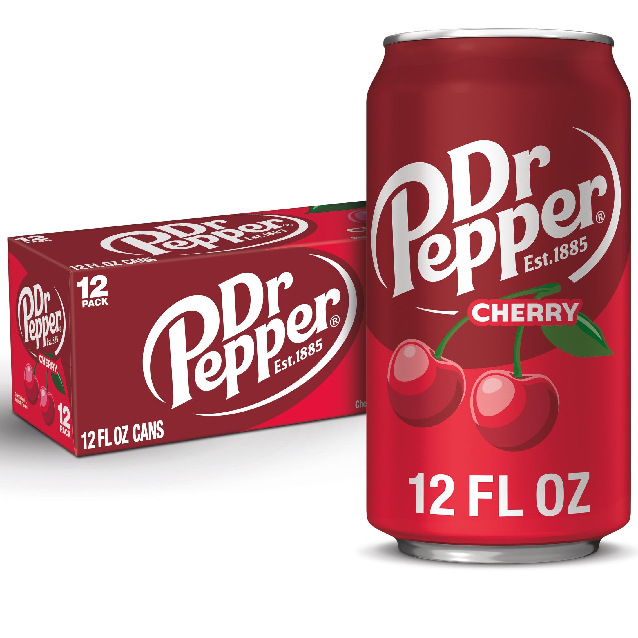 Dr Pepper Cherry Soda Pop, 12 fl oz, 12 Pack Cans — coffee and drinks product