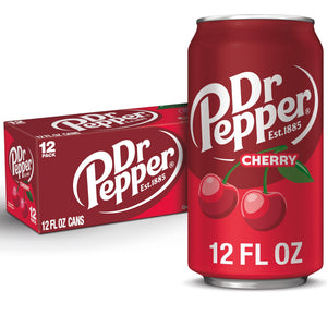 Dr Pepper Cherry Soda Pop, 12 fl oz, 12 Pack Cans — coffee and drinks product