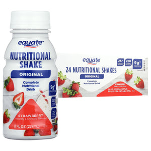 Equate Original Nutritional Shake, Strawberry, 8 fl oz, 24 Count — sports nutrition product