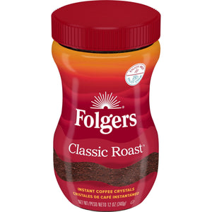 Folgers Classic Roast Instant Coffee, 12 oz Jar — coffee and drinks product