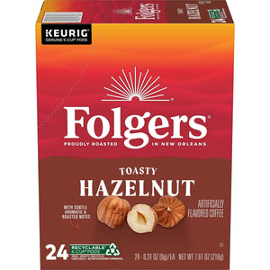 Folgers Toasty Hazelnut Artificially Flavored Coffee, Keurig K Cups, 24 Count Box — coffee and drinks product