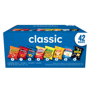 Frito Lay Classic Mix Chips Variety pack, Mega Size, 1 oz, 42 Count — grocery product