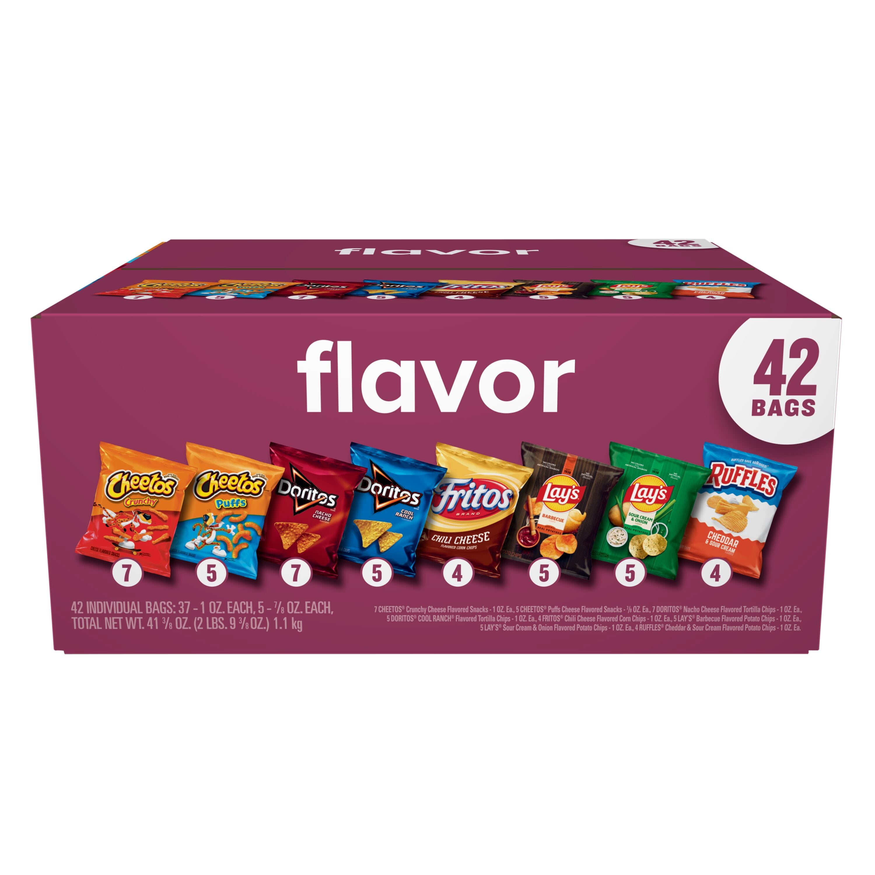 Frito-Lay Flavor Mix Variety Pack Snack Chips, 42 Count Multipack — grocery product