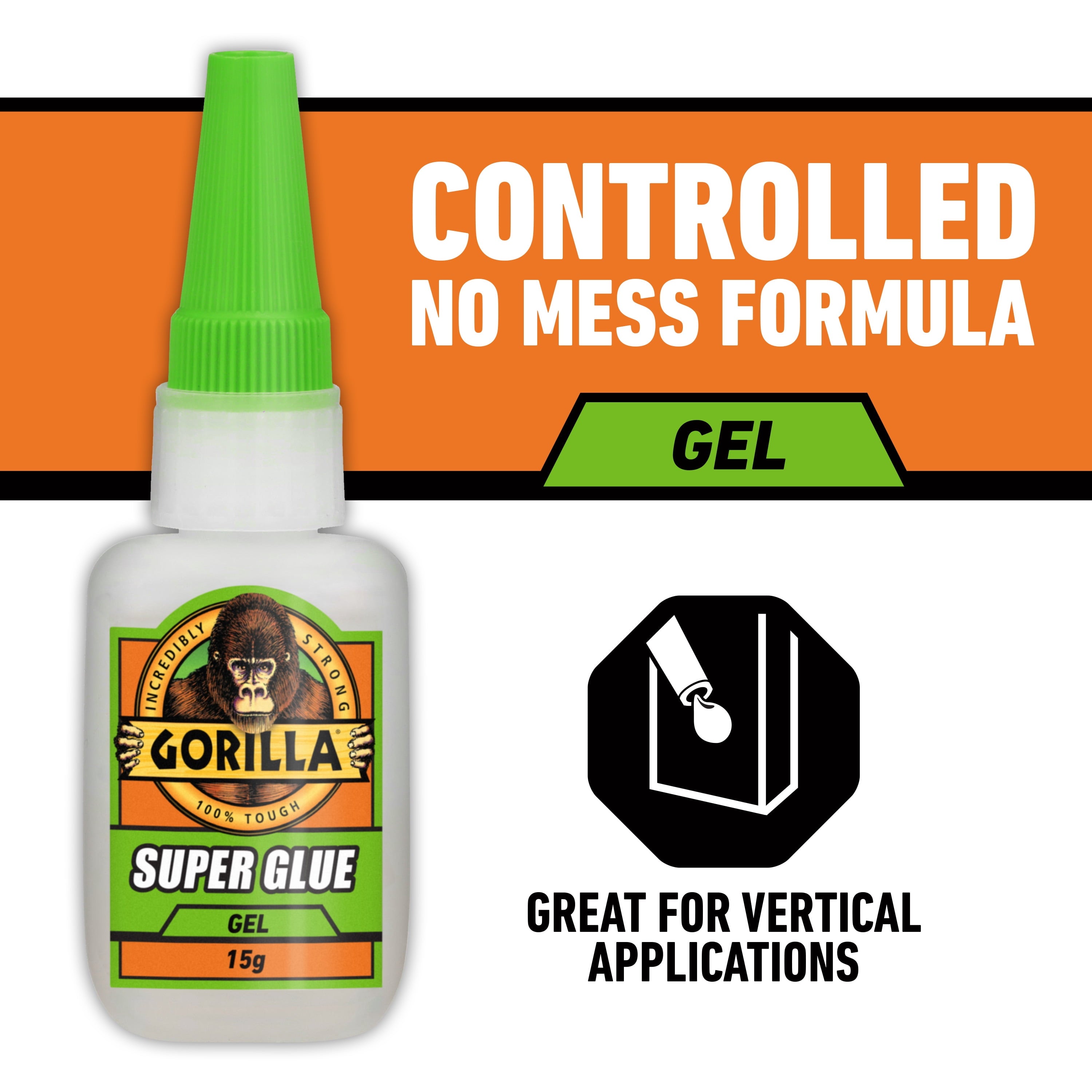 Gorilla Glue Super Glue Gel (15g) Clear Color, Pack of 1 — home and garden product