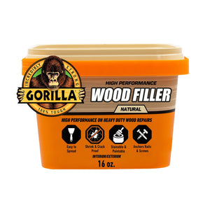 Gorilla All Purpose Wood Filler, Natural Finish, 16 Ounce Tub — home and garden product