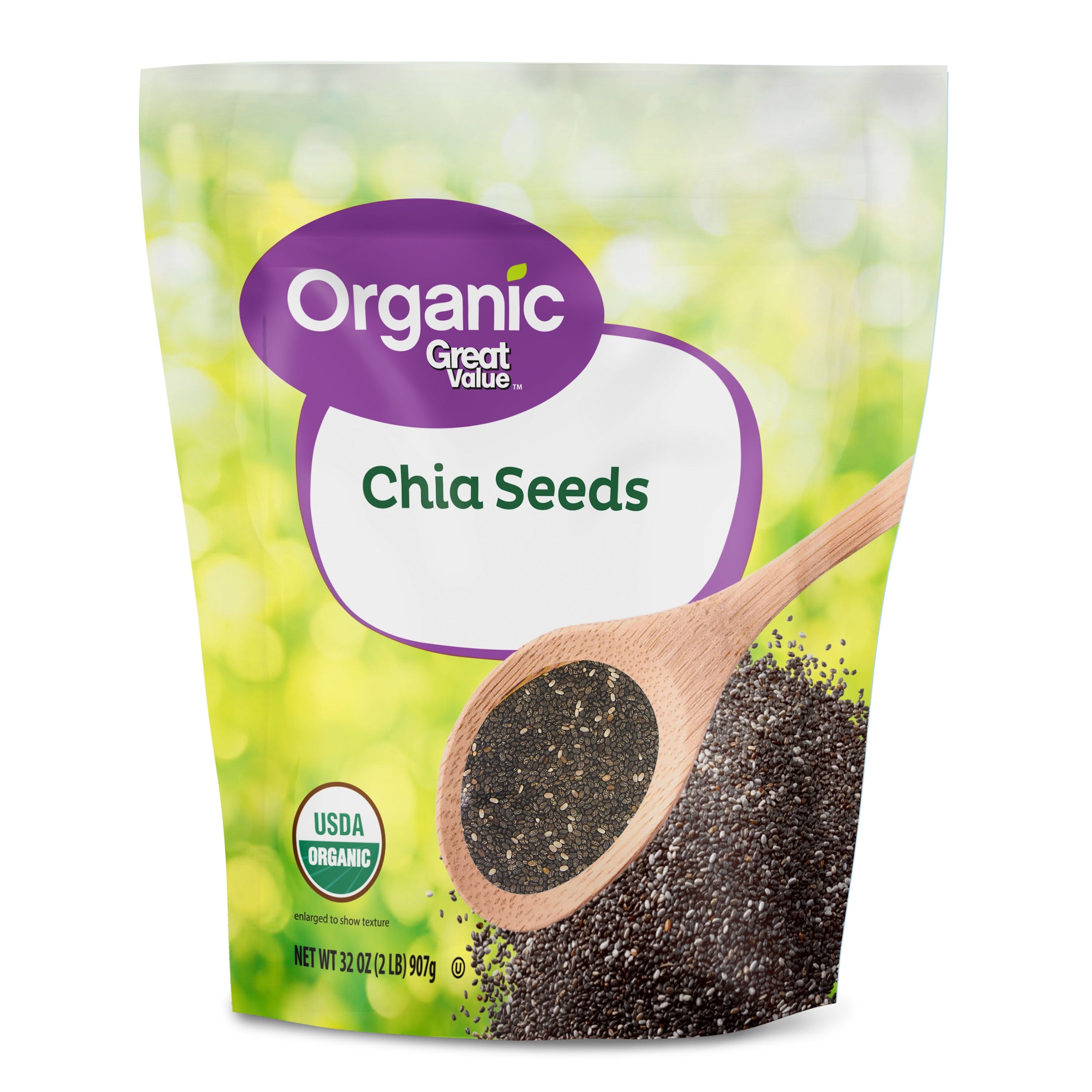 Great Value Organic Chia Seeds, 32 oz — grocery product