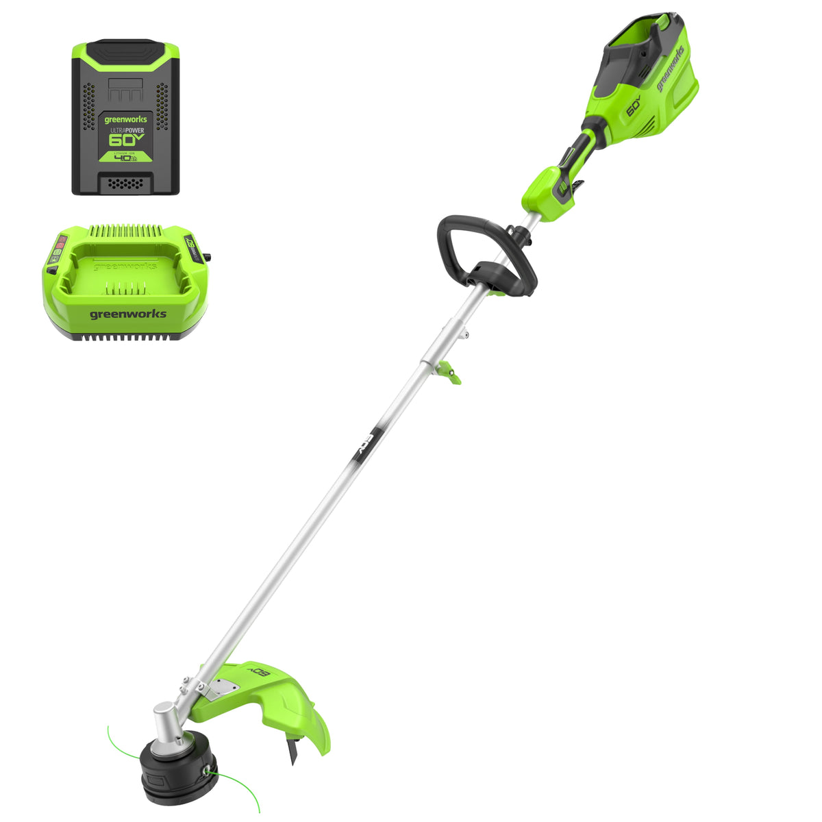 Greenworks 60V 16" Top Mount String Trimmer with 4.0 Ah Battery and 3A Charger 2134202