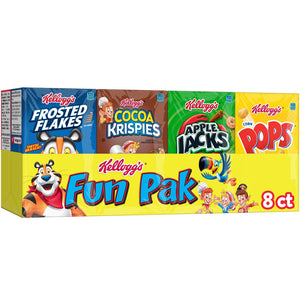 Kellogg's Breakfast Cereal, Kids Cereal, Family Breakfast, Variety Pack, 8.56oz Tray (8 Boxes) — grocery product