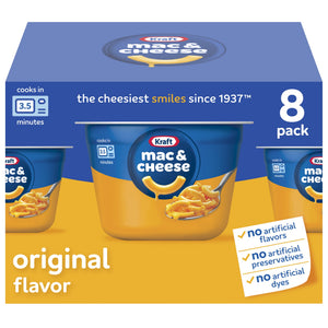 Kraft Mac and Cheese, 8 Cups, for Easy Dinner or Dinner Sides, Original Flavor, No Artificial Flavors — grocery product