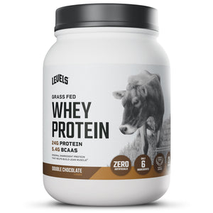 Levels Grass Fed Whey Protein Powder, No Artificials, 24G of Protein, Double Chocolate, 1.48LB — sports nutrition product