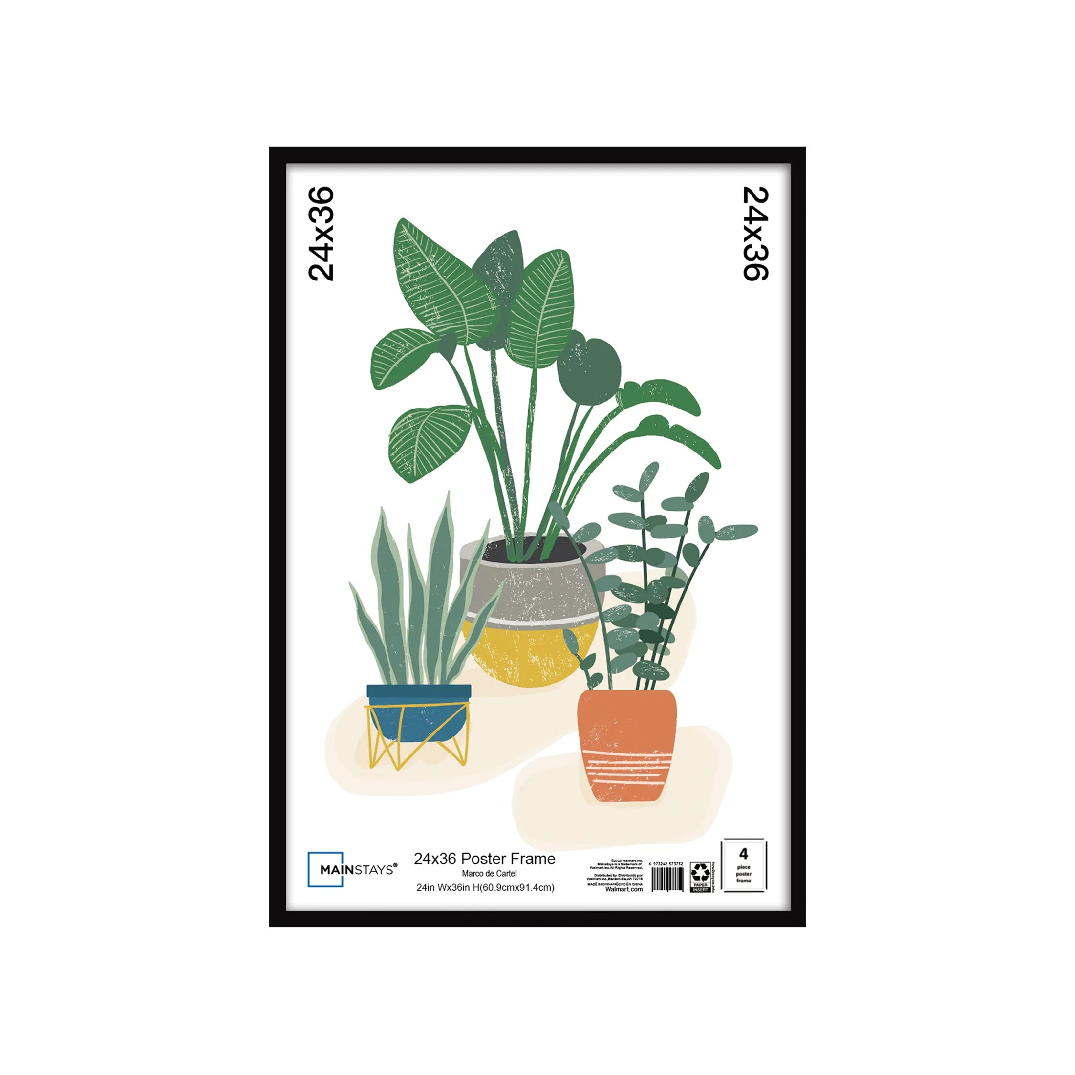 Mainstays 24x36 Black Flat Profile Wall Photo Frame — home and garden product
