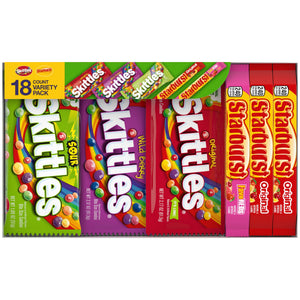 Mars Mixed Skittles & Starburst Variety Pack Chewy Candy Assortment -18 Bars Box — grocery product