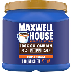 Maxwell House 100% Colombian Ground Coffee, 23.1 oz Canister — coffee and drinks product