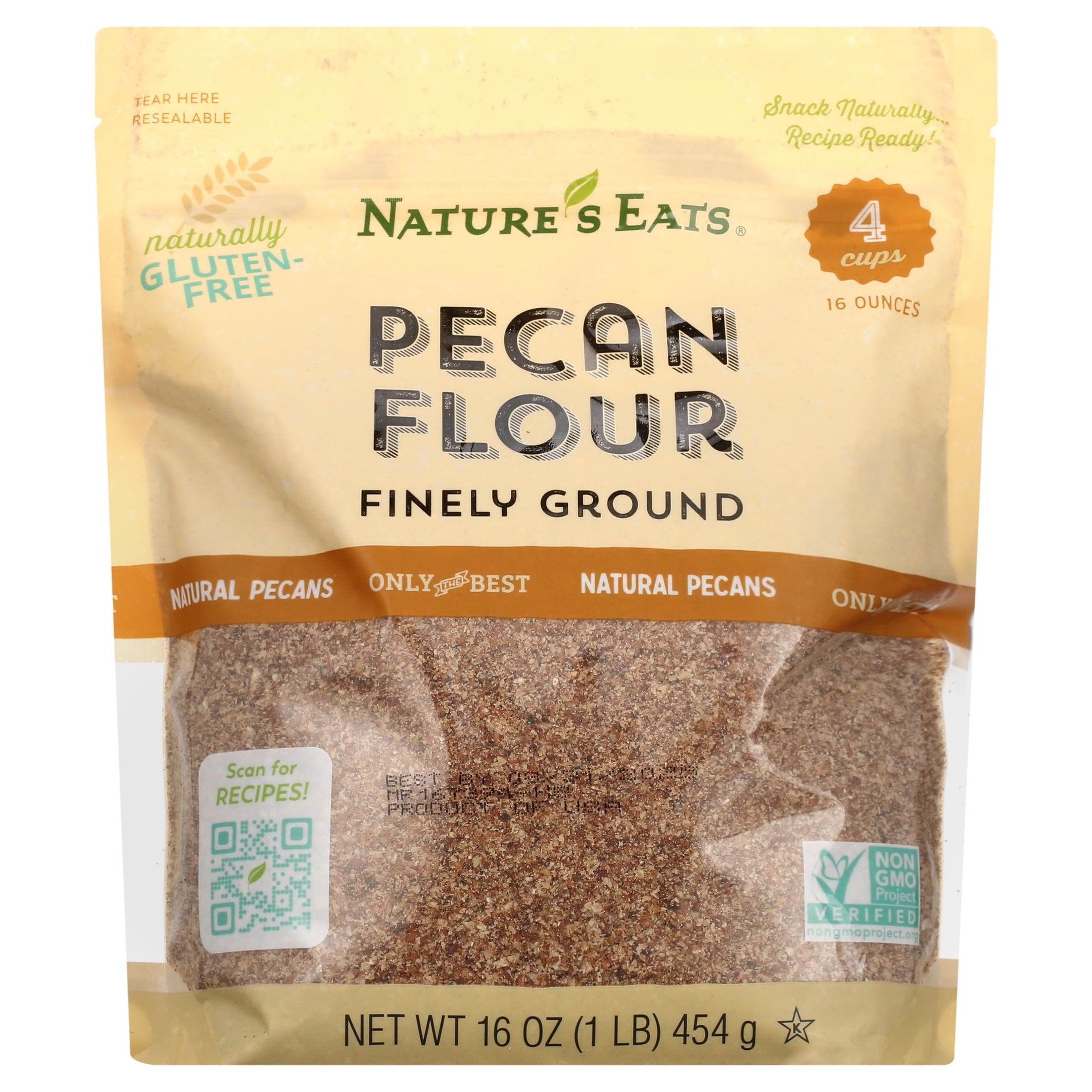 Nature’s Eats Finely Ground Pecan Flour - Gluten-Free, Keto & Paleo Friendly, Non-GMO, 16 oz — supplement pack