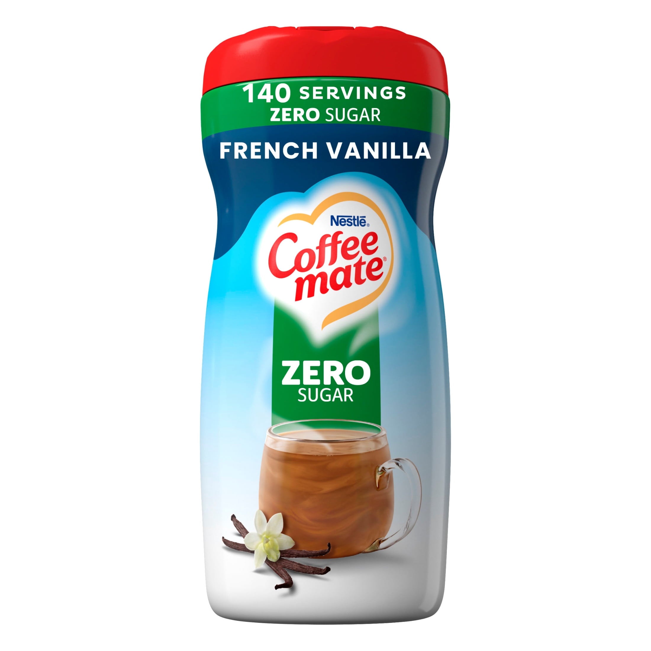 Coffee mate French Vanilla Zero Sugar Powder Coffee Creamer, 10.2 oz — coffee and drinks product