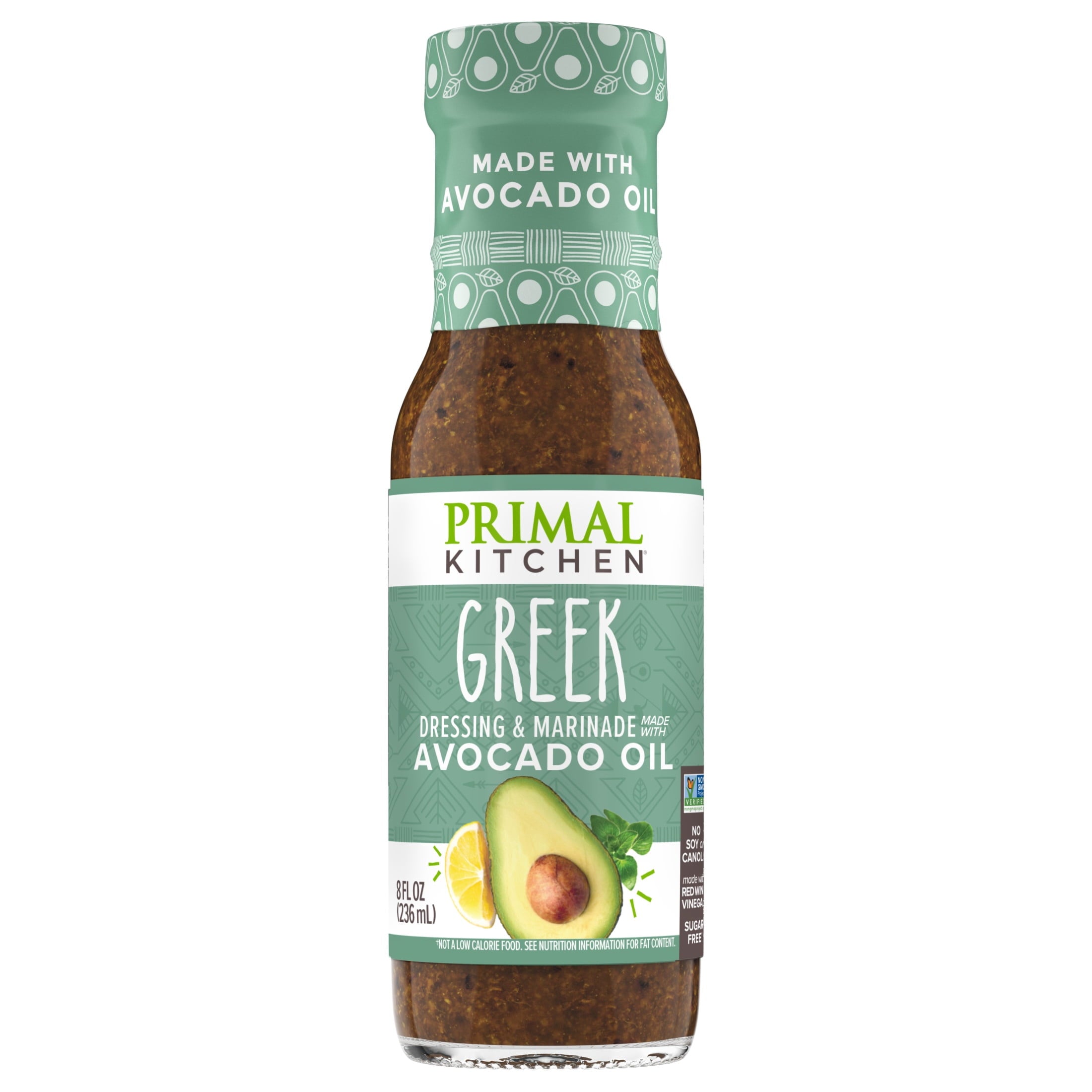 Primal Kitchen Greek Vinaigrette & Marinade 8 fl oz — grocery product