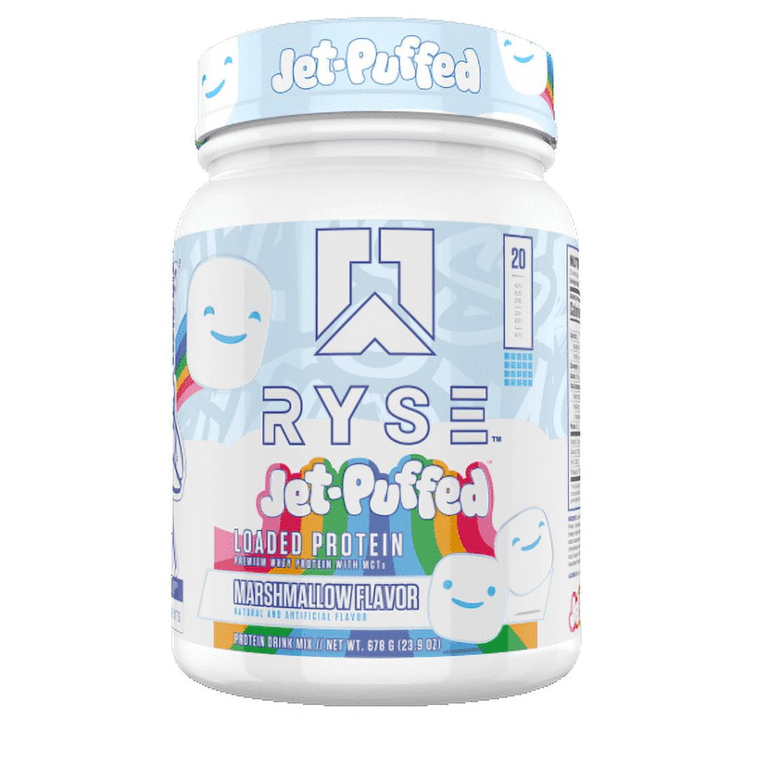RYSE Loaded Protein Powder, Jet Puffed Marshmallow, 20 Servings, 25g Protein, Post Workout — sports nutrition product