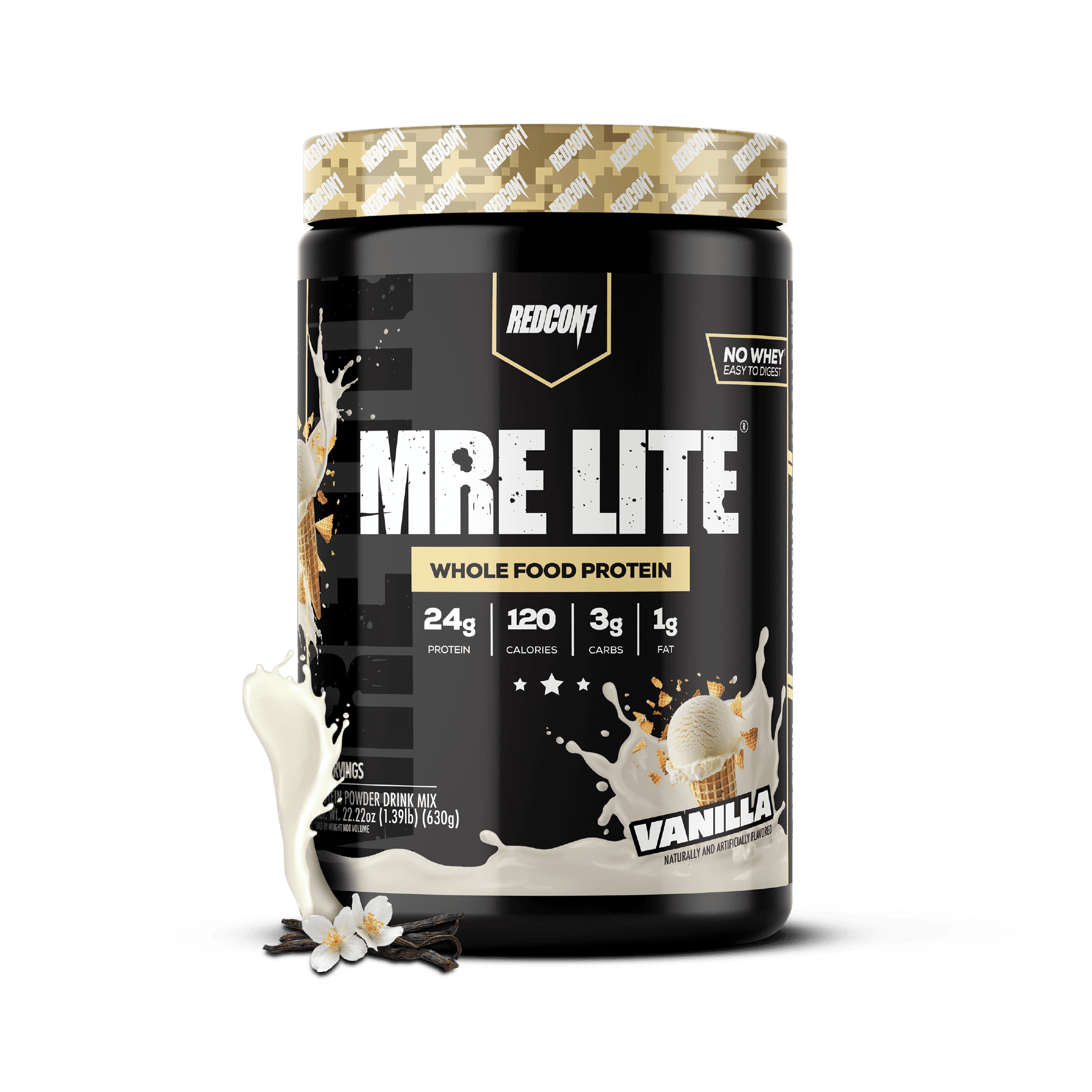 REDCON1 MRE Lite Whole Food Protein Powder, Vanilla Milkshake — sports nutrition product
