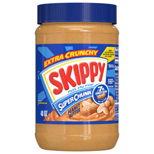 SKIPPY SUPER CHUNK Peanut Butter, 7 g Protein Per Serving, Shelf-Stable, 40 oz Plastic Jar — grocery product
