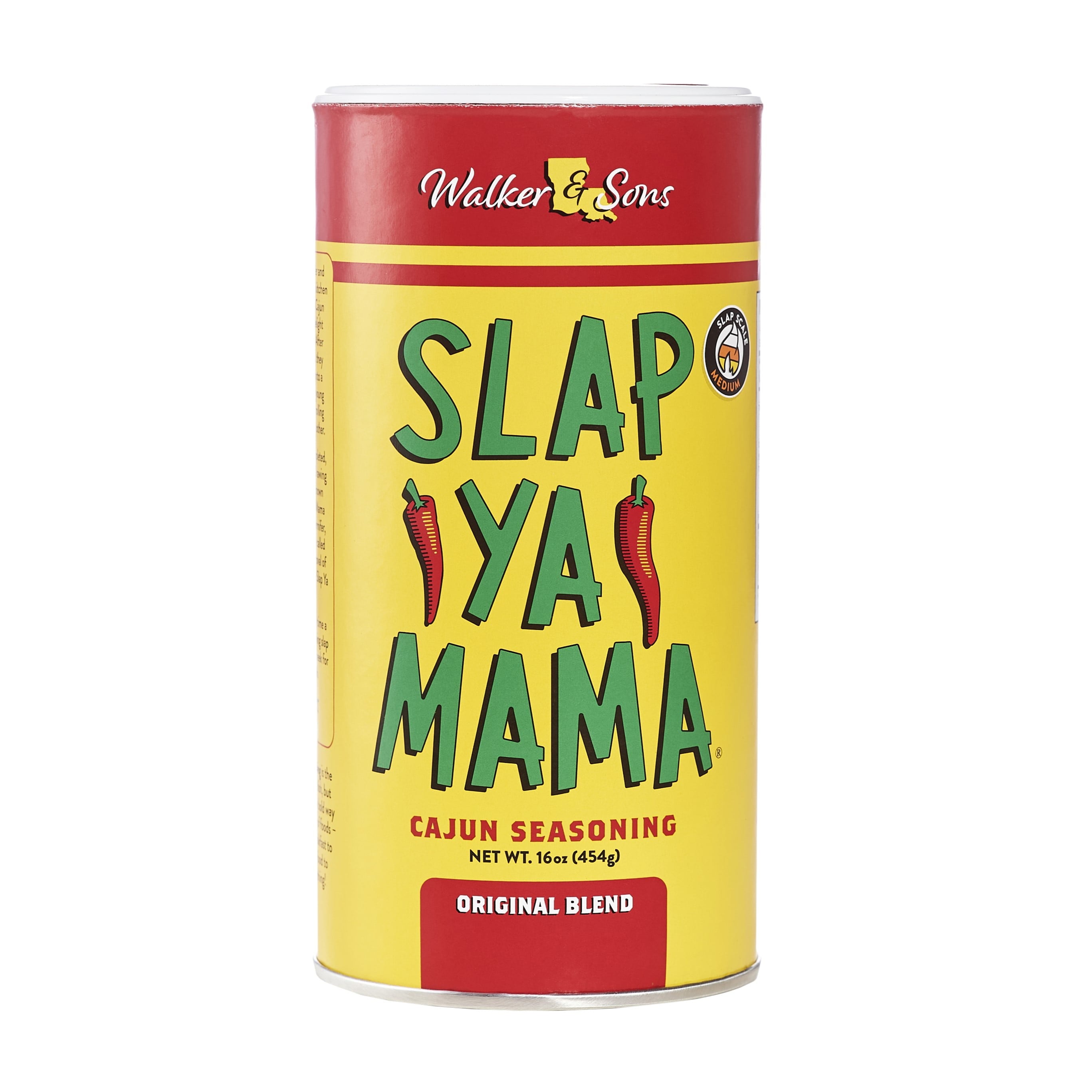 Slap Ya Mama Cajun Seasoning by Walker & Sons, Original Blend, 16 oz Canister – Certified Cajun — grocery product
