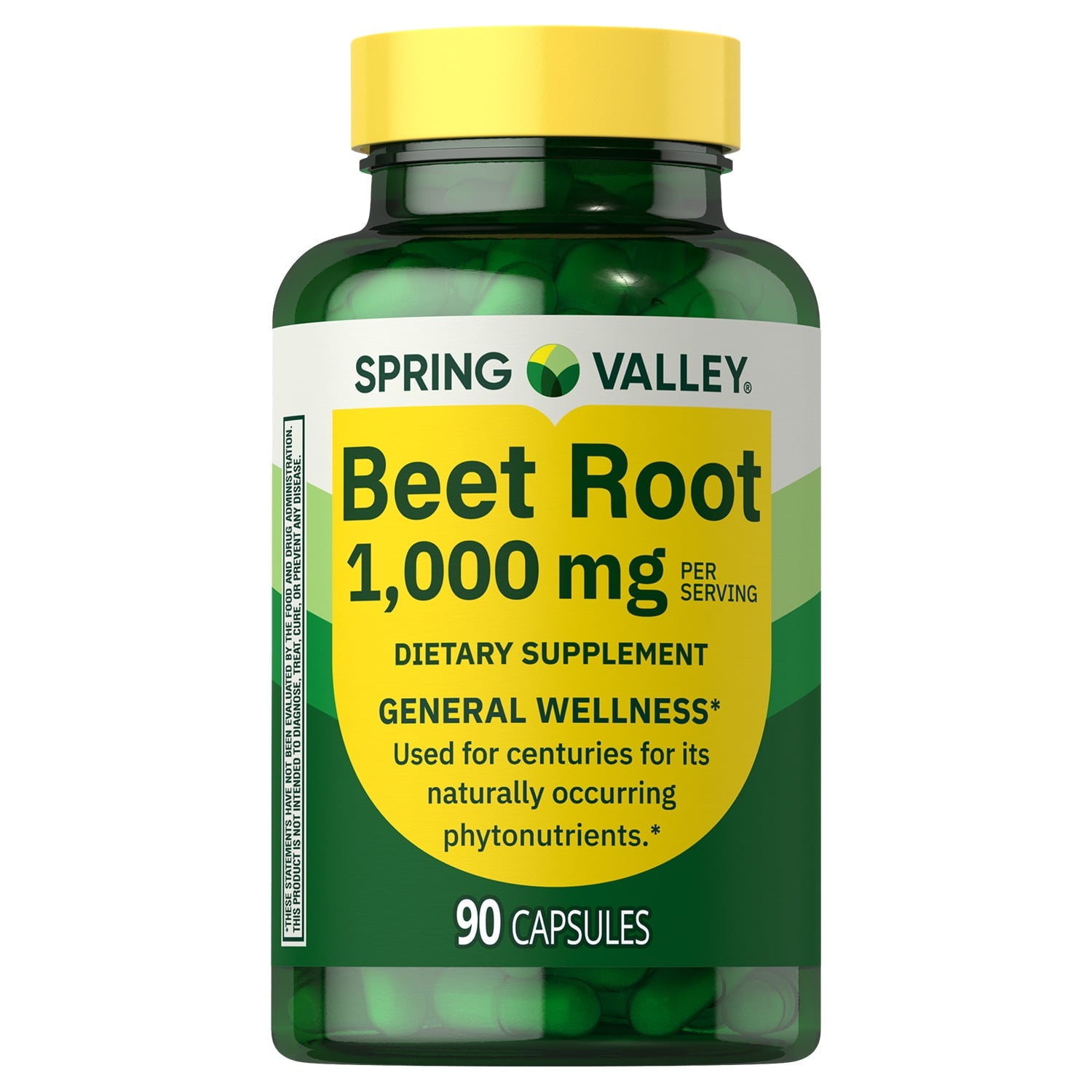 Spring Valley Beet Root Dietary Supplement, 1000 mg, 90 Count — supplement pack