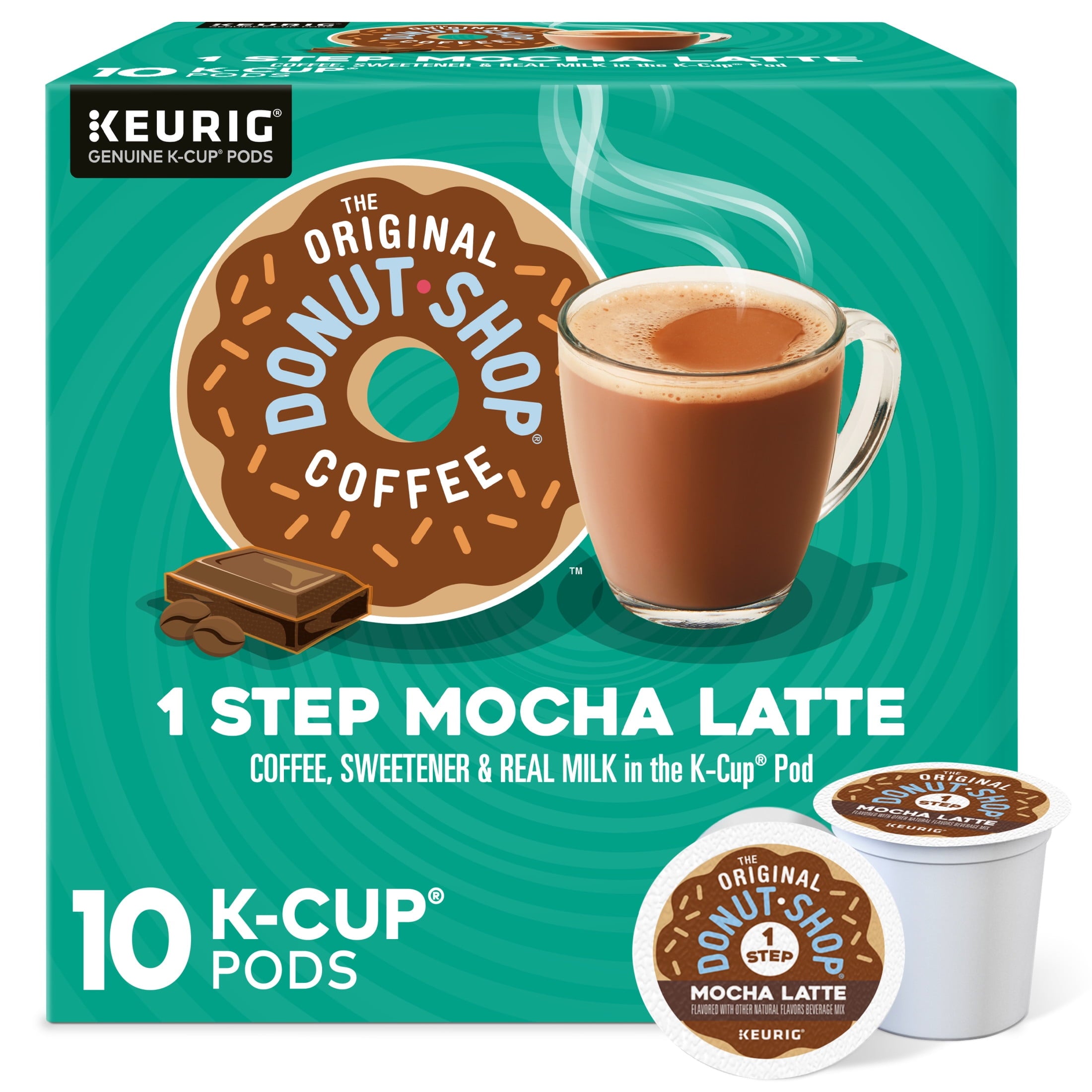 The Original Donut Shop, One Step Mocha Latte Flavored K-Cup Coffee Pods, 10 Count — coffee and drinks product