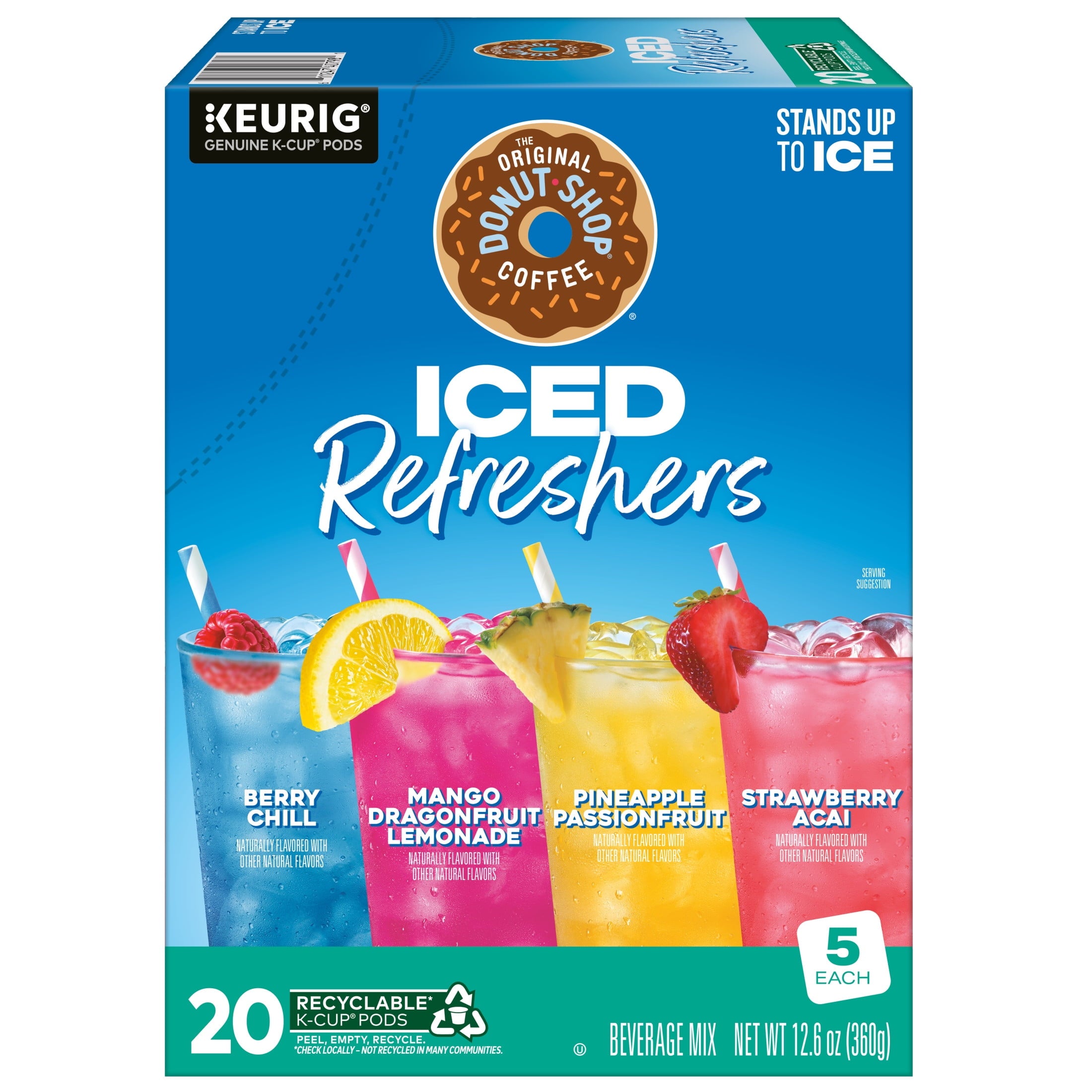 The Original Donut Shop, Iced Refreshers Variety Pack, 20ct K-Cup Pods — coffee and drinks product
