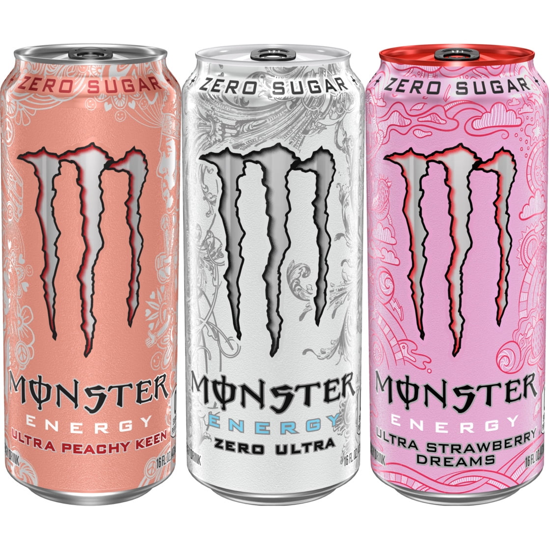 Monster Energy Ultra Variety Pack PKZSD, Sugar Free Energy Drink, 12 Pack - 16 fl oz — coffee and drinks product, view 2