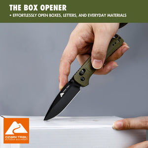 Ozark Trail 7.5 inch Folding Knife,D2 Blade,Ball Bearing,OD Green Handle — sports and outdoor product, view 7
