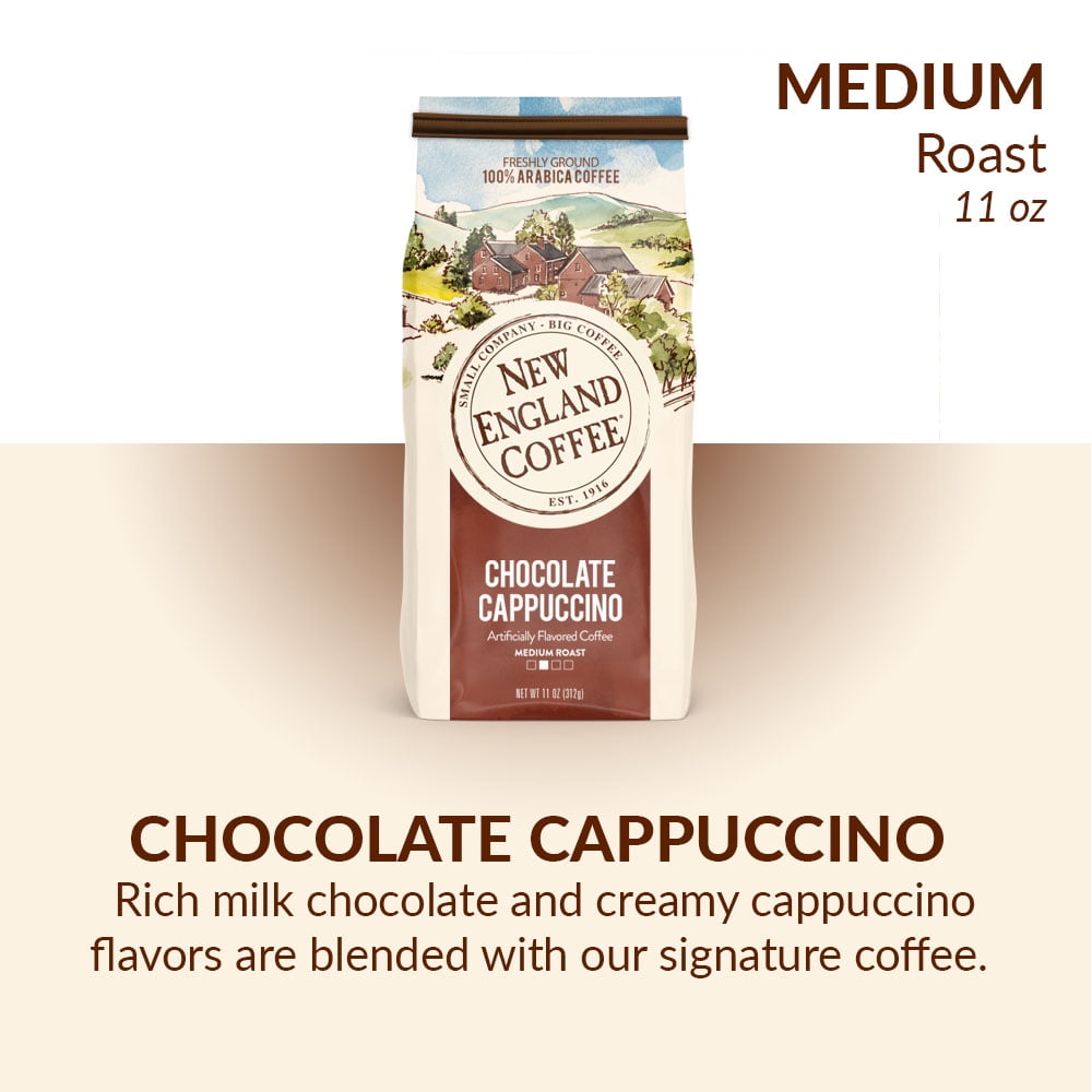 New England Coffee Chocolate Cappuccino Blend Medium Roast Ground Coffee, 11 oz — coffee and drinks product, view 5