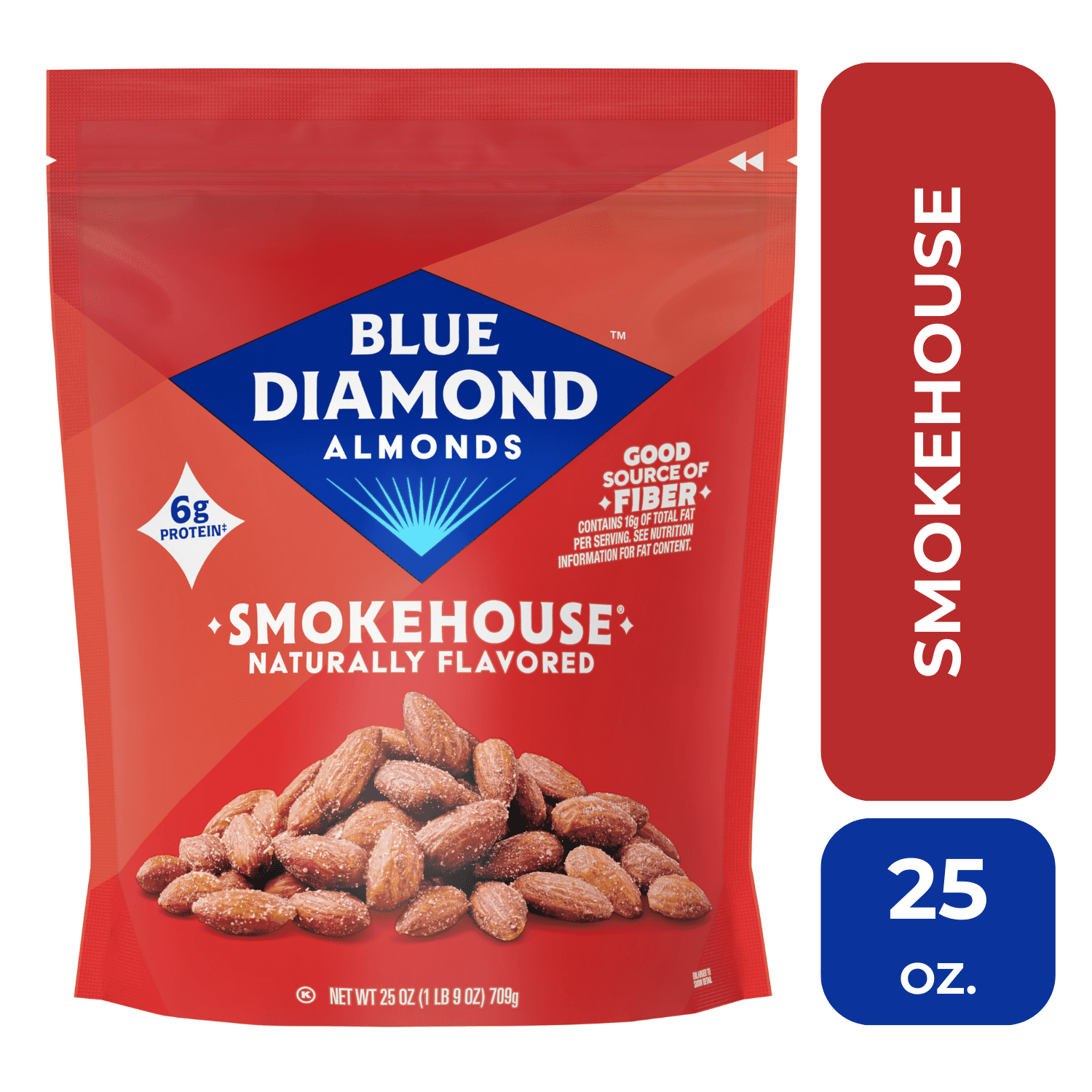 Blue Diamond Almonds, Smokehouse Flavored Snack Nuts for Healthy Snacking, Lunch, On-the-go, 25 oz. — grocery product, view 5