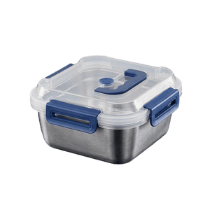 2/4/6/8/10 PCS Extra-Large Stainless Steel Food Storage Containers With Blue Lids - image 2 of 6