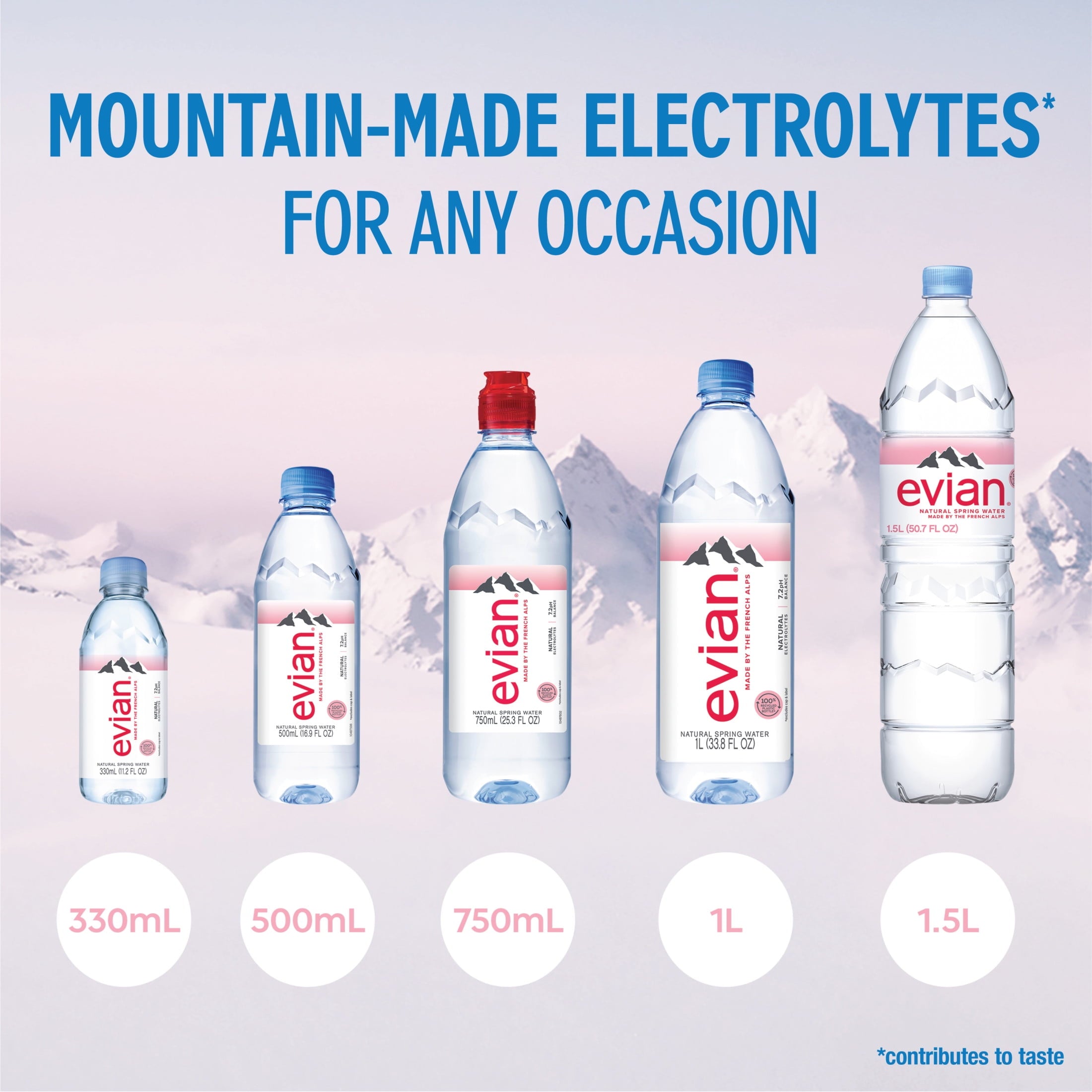 evian Natural Spring Water, 16.9 fl oz, 6 Pack Bottles — coffee and drinks product, view 3